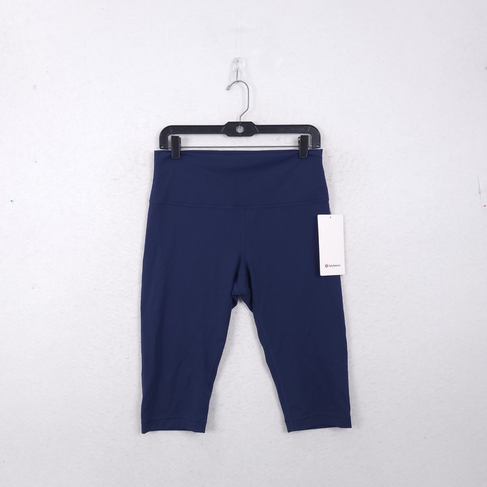 Lululemon Wunder Train High-Rise Crop 15 True Navy Everlux Leggings Size 12
